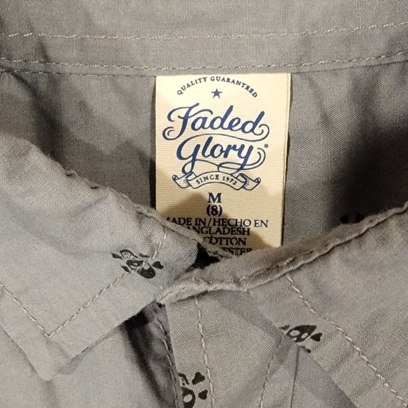 Faded Glory Button Up Shirt (sz8) - Picture 3 of 3